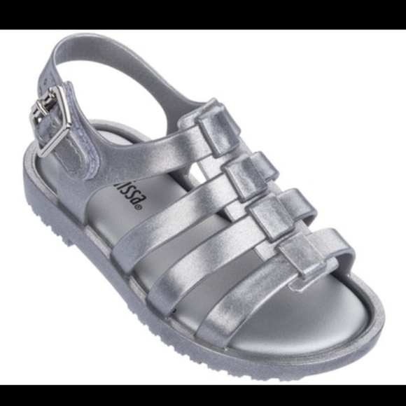 Mini Melissa Flox Shine Ballet Flat Sandals - Picture 1 of 4